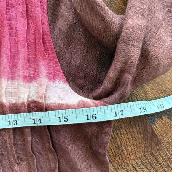 Roberta Freymann Womens Pure Linen Ombre Print Dress Size Small 1636 - Picture 10 of 13